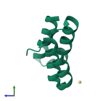 PDB entry 2avp coloured by chain, side view.