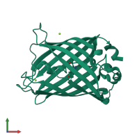 PDB entry 2awm coloured by chain, front view.