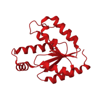 The deposited structure of PDB entry 2axp contains 2 copies of CATH domain 3.40.50.300 (Rossmann fold) in hypothetical protein BSU20280. Showing 1 copy in chain A.