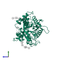 Lactotransferrin in PDB entry 2ays, assembly 1, side view.