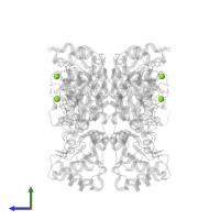 MAGNESIUM ION in PDB entry 2az3, assembly 1, side view.