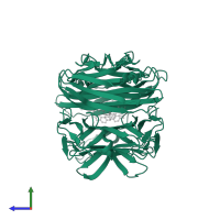 Tumor necrosis factor, soluble form in PDB entry 2az5, assembly 1, side view.