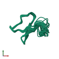 PDB entry 2b38 coloured by chain, ensemble of 20 models, front view.