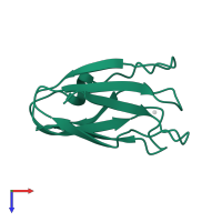 Plastocyanin in PDB entry 2b3i, assembly 1, top view.