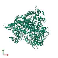 Cytoplasmic aconitate hydratase in PDB entry 2b3y, assembly 1, front view.
