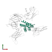 Interleukin-2 in PDB entry 2b5i, assembly 1, front view.