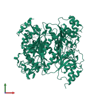 Thymidine kinase in PDB entry 2b8t, assembly 1, front view.