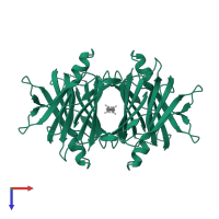 Transthyretin in PDB entry 2b9a, assembly 1, top view.