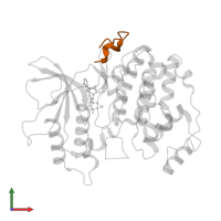 Tyrosine-protein phosphatase MSG5 in PDB entry 2b9i, assembly 1, front view.