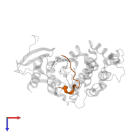 Tyrosine-protein phosphatase MSG5 in PDB entry 2b9i, assembly 1, top view.