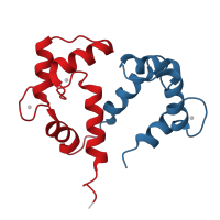 The deposited structure of PDB entry 2bbn contains 2 copies of CATH domain 1.10.238.10 (Recoverin; domain 1) in Calmodulin. Showing 2 copies in chain A.