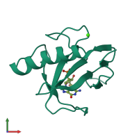 PDB entry 2bir coloured by chain, front view.