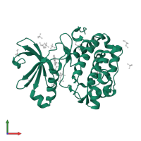 3-phosphoinositide-dependent protein kinase 1 in PDB entry 2biy, assembly 1, front view.