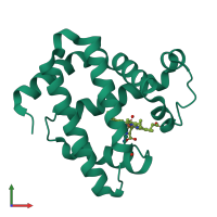 PDB entry 2blh coloured by chain, front view.