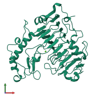 PDB entry 2bsp coloured by chain, front view.