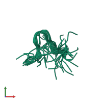 PDB entry 2btb coloured by chain, ensemble of 20 models, front view.