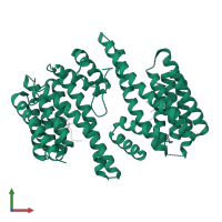 14-3-3 protein theta in PDB entry 2btp, assembly 1, front view.