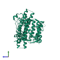 14-3-3 protein theta in PDB entry 2btp, assembly 1, side view.