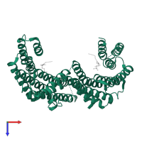 14-3-3 protein theta in PDB entry 2btp, assembly 1, top view.