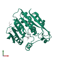 Thiopurine S-methyltransferase in PDB entry 2bzg, assembly 1, front view.