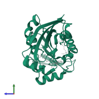 Thiopurine S-methyltransferase in PDB entry 2bzg, assembly 1, side view.