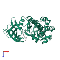 Serine/threonine-protein kinase pim-1 in PDB entry 2bzj, assembly 1, top view.