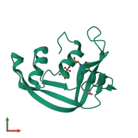PDB entry 2c02 coloured by chain, front view.