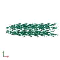 Capsid protein G8P in PDB entry 2c0x, assembly 1, front view.