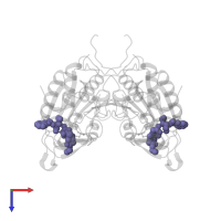 AZA-PEPTIDE INHIBITOR (5S, 8R, 11S)-8-(2-CARBOXYETHYL)-5-(CARBOXYMETHYL)-14-(4-ETHOXY-4-OXOBUTANOYL)-11-(1-METHYLETHYL)-3,6,9,12-TETRAOXO-1-PHENYL-2-OXA-4,7,10,13,14-PENTAAZAHEXADECAN -16-OIC ACID in PDB entry 2c2k, assembly 1, top view.