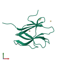 PDB entry 2c3g coloured by chain, front view.