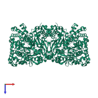 Alpha-1,4 glucan phosphorylase in PDB entry 2c4m, assembly 2, top view.