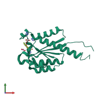 PDB entry 2c4w coloured by chain, front view.