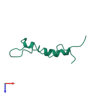 PDB entry 2c55 coloured by chain, top view.