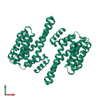 14-3-3 protein eta in PDB entry 2c63, assembly 1, front view.