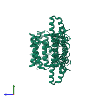 14-3-3 protein eta in PDB entry 2c63, assembly 1, side view.