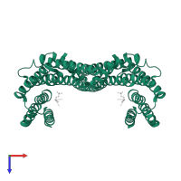 14-3-3 protein eta in PDB entry 2c63, assembly 1, top view.