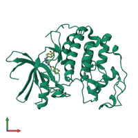 PDB entry 2c6i coloured by chain, front view.