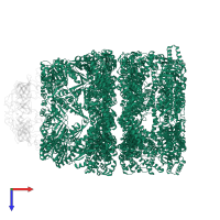 Chaperonin GroEL in PDB entry 2c7c, assembly 1, top view.