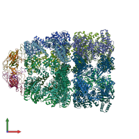 PDB entry 2c7d coloured by chain, front view.
