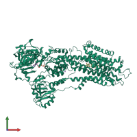 PDB entry 2c8k coloured by chain, front view.