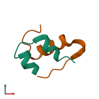 PDB entry 2c8r coloured by chain, front view.