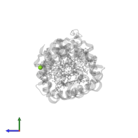 MAGNESIUM ION in PDB entry 2c9e, assembly 1, side view.