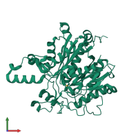 PDB entry 2c9h coloured by chain, front view.