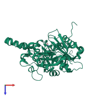 PDB entry 2c9h coloured by chain, top view.
