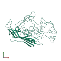 PDB entry 2cas coloured by chain, front view.
