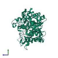 Beta-glucosidase A in PDB entry 2cbu, assembly 1, side view.