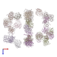 PDB entry 2cdh coloured by chain, top view.