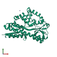 PDB entry 2cey coloured by chain, front view.