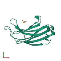 PDB entry 2chd coloured by chain, front view.