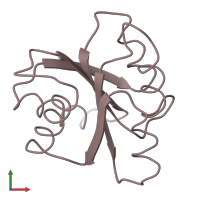 PDB entry 2chy coloured by chain, front view.